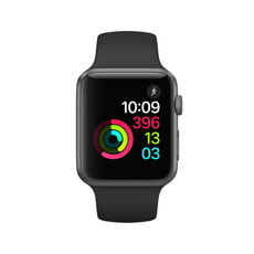 Watch Series 1, 42mm Boîtier en aluminium gris sidéral avec Bracelet Sport noir
