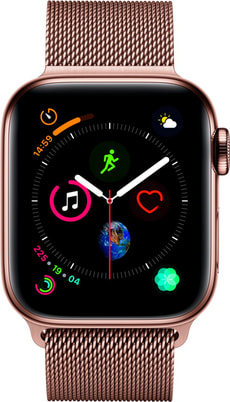 Watch Serie 4 40mm GPS+Cellular gold Stainless Steel Gold Milanese Loop