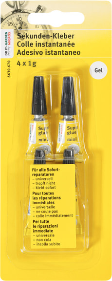 Sekundenkleber Gel 4x1g