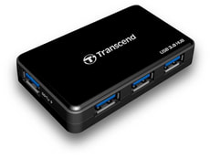 USB 3.0 4-Port Hub schwarz