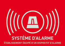 Warnaufkleber Alarm (französisch)