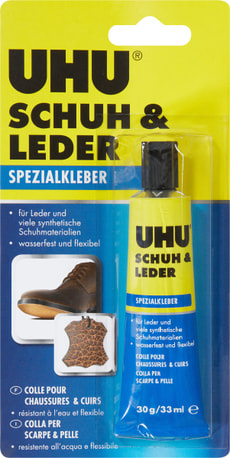 Schuh und Lederkleber