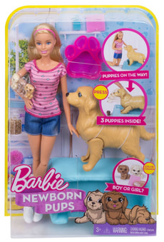 Barbie Hundemama, Welpen & Puppe