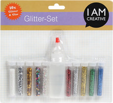 Glitterset mit Leim
