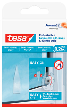 Klebestreifen transparent, Glas