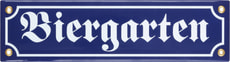 Emailschild Biergarten