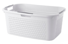 Wäschekorb 40l Country weiss