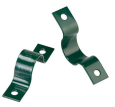 Rohrschelle grün für die Wand, 34mm