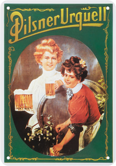 Werbe-Blechschild Pilsner Urquell
