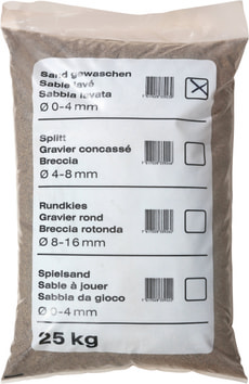 Palette 40 Sand gewaschen, 25 kg