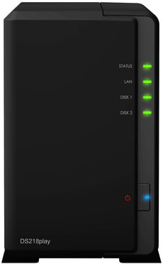 DiskStation DS218play mit 2x 4 TB WD Red HDD