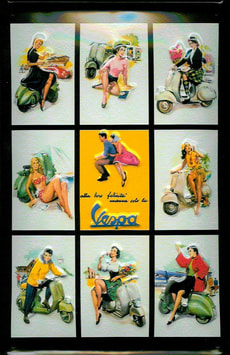 Werbe-Blechschild Vespa