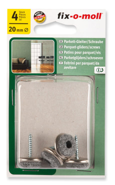 Parkettgleiter mit Schraube