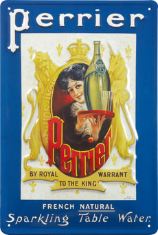 Werbe-Blechschild Perrier