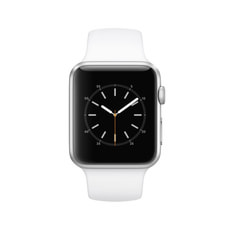 Watch Series 1, 42mm Cassa in alluminio color argento con cinturino Sport bianco
