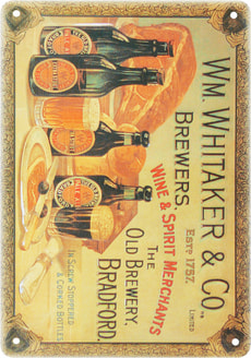Werbe-Blechschild Whitaker & Co.