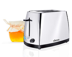 Chrome Line Toaster silber