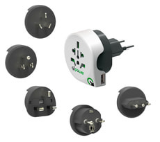 Q2Power Weltreiseadapter "Slide" USB
