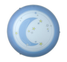 Kinderwandleuchte MOND Blau