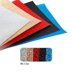Glitterpapier-Set