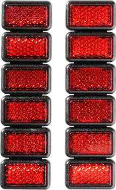Rückstrahler rot 12 Stück