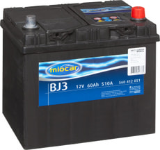 Autobatterie BJ3 12V 60Ah 510A