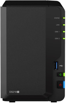 DiskStation DS218+ NAS mit 2x 6TB WD Red HDD