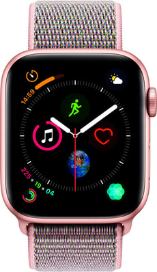 Watch Serie 4 44mm GPS+Cellular Gold Aluminum Pink Sand Sport Loop