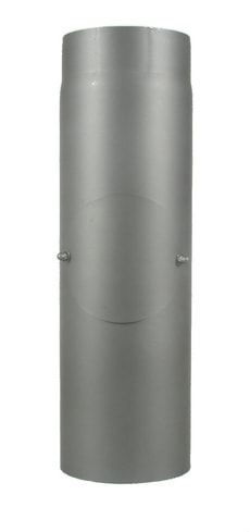Rauchrohr 100 cm, mit Putzdeckel