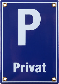 Panneau en émail Privat