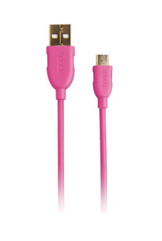 Ladekabel microUSB 1.50m pink
