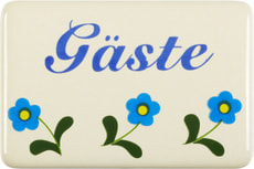 Panneau en émail Gäste