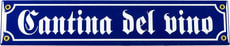 Emailschild Cantina del vino