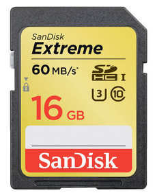 Extreme 60MB/s SDHC 16GB U3