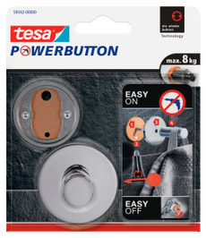 Powerbutton Haken Premium Chrom