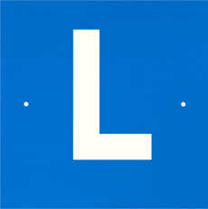L-Schild mit Sauger