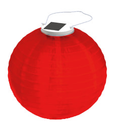 LED Solar Lampion rot