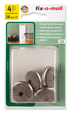 Parkettgleiter mit Schraube