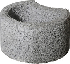 Palette 40 Böschungssteine grau