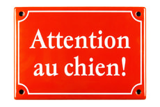 Emailschild Attention au chien!