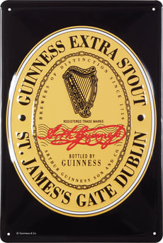 Werbe-Blechschild Guiness