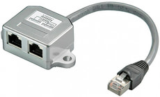 Kabelsplitter RJ45 grau