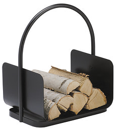 Holzkorb schwarz beschichtet