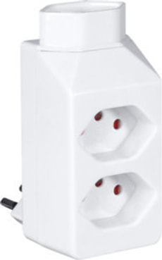 Abzweigstecker 3x weiss