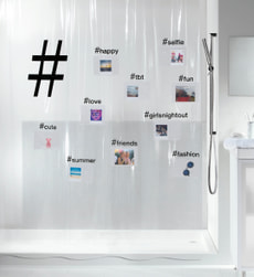 Duschvorhang Hashtag