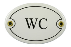 Panneau en émail WC