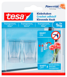 Klebehaken transparent, Glas, 1 kg