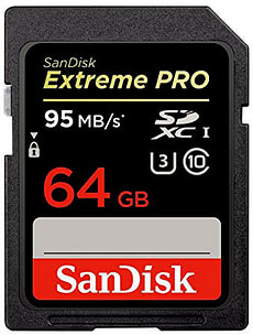 ExtremePro 95MB/s SDXC 64GB