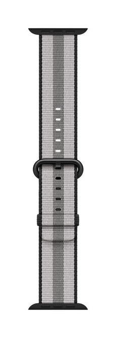 42mm Black Stripe Woven Nylon
