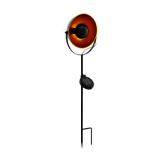 LED Solarlampe Schwarz/Orange